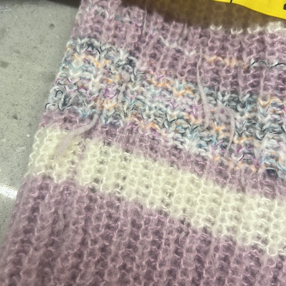 LOFT space dyed violet mock sweater - Picture 8 of 8